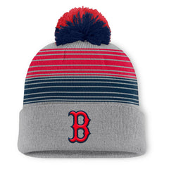 Boston Red Sox Fanatics Balk Cuffed Knit Hat with Pom - Gray Hats