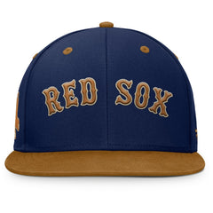 Boston Red Sox Fanatics Splinter Fitted Hat - Navy/Tan Hats