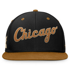 Chicago White Sox Fanatics Splinter Fitted Hat - Black/Brown Hats