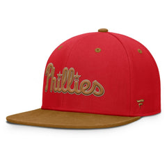 Philadelphia Phillies Fanatics Splinter Fitted Hat - Red/Tan Hats