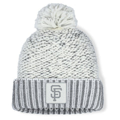 San Francisco Giants Fanatics Women's Hangtime Cuffed Knit with Pom - Heather Gray