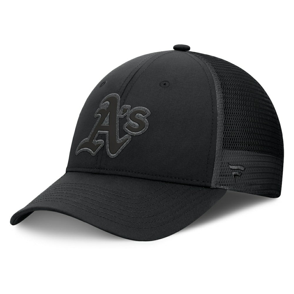 Athletics Fanatics Launch Adjustable Trucker Hat - Black Hats