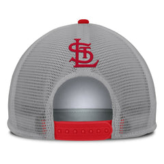 St. Louis Cardinals Fanatics Cranked Foam Front Patch Trucker Adjustable Hat - Gray/White Hats