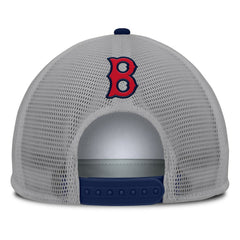 Boston Red Sox Fanatics Cranked Foam Front Patch Trucker Adjustable Hat - Gray/White Hats