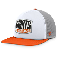 San Francisco Giants Fanatics Cranked Foam Front Patch Trucker Adjustable Hat - Gray/White Hats