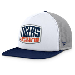 Detroit Tigers Fanatics Cranked Foam Front Patch Trucker Adjustable Hat - Gray/White Hats