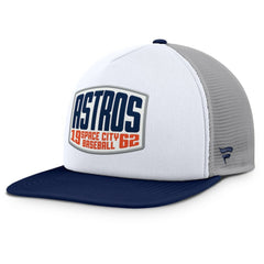 Houston Astros Fanatics Cranked Foam Front Patch Trucker Adjustable Hat - Gray/White Hats