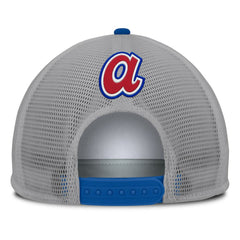 Atlanta Braves Fanatics Cranked Foam Front Patch Trucker Adjustable Hat - Gray/White Hats