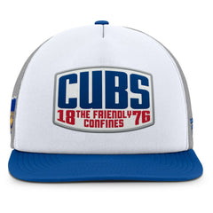 Chicago Cubs Fanatics Cranked Foam Front Patch Trucker Adjustable Hat - Gray/White Hats
