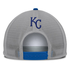 Kansas City Royals Fanatics Cranked Foam Front Patch Trucker Adjustable Hat - Gray/White Hats