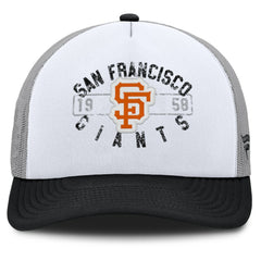San Francisco Giants Fanatics Designated A-Frame Foam Front Trucker Adjustable Hat - White/Black Hats