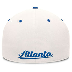 Atlanta Braves Fanatics Unit Fitted Hat - Cream/Royal Hats