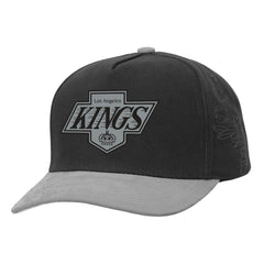 Los Angeles Kings Mitchell & Ness May Flowers Pro Crown Adjustable Hat - Black/Silver | US 202492200