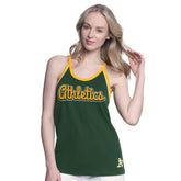 Athletics G-III 4Her by Carl Banks Women's Curveball Racerback Tank Top - Green Tanks