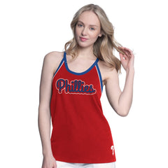 Philadelphia Phillies G-III 4Her by Carl Banks Women's Curveball Racerback Tank Top - Red Tanks