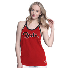 Cincinnati Reds G-III 4Her by Carl Banks Women's Curveball Racerback Tank Top - Red Tanks
