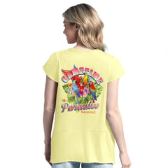 San Diego Padres Margaritaville Women's Gametime is Paradise T-Shirt - Yellow T-shirts