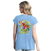 Los Angeles Dodgers Margaritaville Women's Gametime is Paradise T-Shirt - Light Blue T-shirts