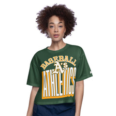 Athletics Starter Women's Play the Ball Boxy Cropped T-Shirt - Green T-shirts