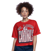 St. Louis Cardinals Starter Women's Play the Ball Boxy Cropped T-Shirt - Red T-shirts