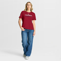 Montreal Canadiens Fanatics Women's Authentic Pro Primary T-Shirt - Red | US 202493073