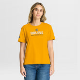 Boston Bruins Fanatics Women's Authentic Pro Primary T-Shirt - Gold | US 202493079