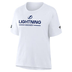 Tampa Bay Lightning Fanatics Women's Authentic Pro Primary T-Shirt - White | US 202493083