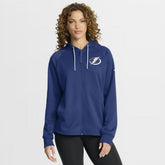 Tampa Bay Lightning Fanatics Women's Authentic Pro Rink Raglan Full-Zip Hoodie - Blue | US 202493218