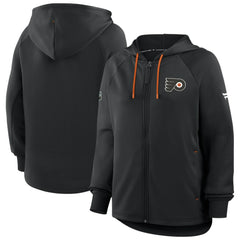 Philadelphia Flyers Fanatics Women's Authentic Pro Rink Raglan Full-Zip Hoodie - Black | US 202493229