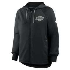 Los Angeles Kings Fanatics Women's Authentic Pro Rink Raglan Full-Zip Hoodie - Black | US 202493240