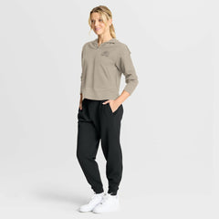 Colorado Avalanche Fanatics Women's Authentic Pro Road Tri-Blend Quarter-Zip Hoodie - Tan | US 202493430