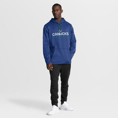 Vancouver Canucks Fanatics Authentic Pro Rink Hoodie - Blue | US 202494042