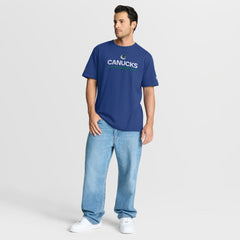 Vancouver Canucks Fanatics Authentic Pro Primary T-Shirt - Blue | US 202494305