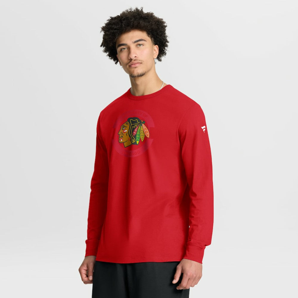 Chicago Blackhawks Fanatics Authentic Pro Property Of Practice Long Sleeve T-Shirt - Red | US 202494484