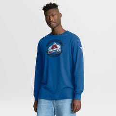 Colorado Avalanche Fanatics Authentic Pro Property Of Practice Long Sleeve T-Shirt - Blue | US 202494512