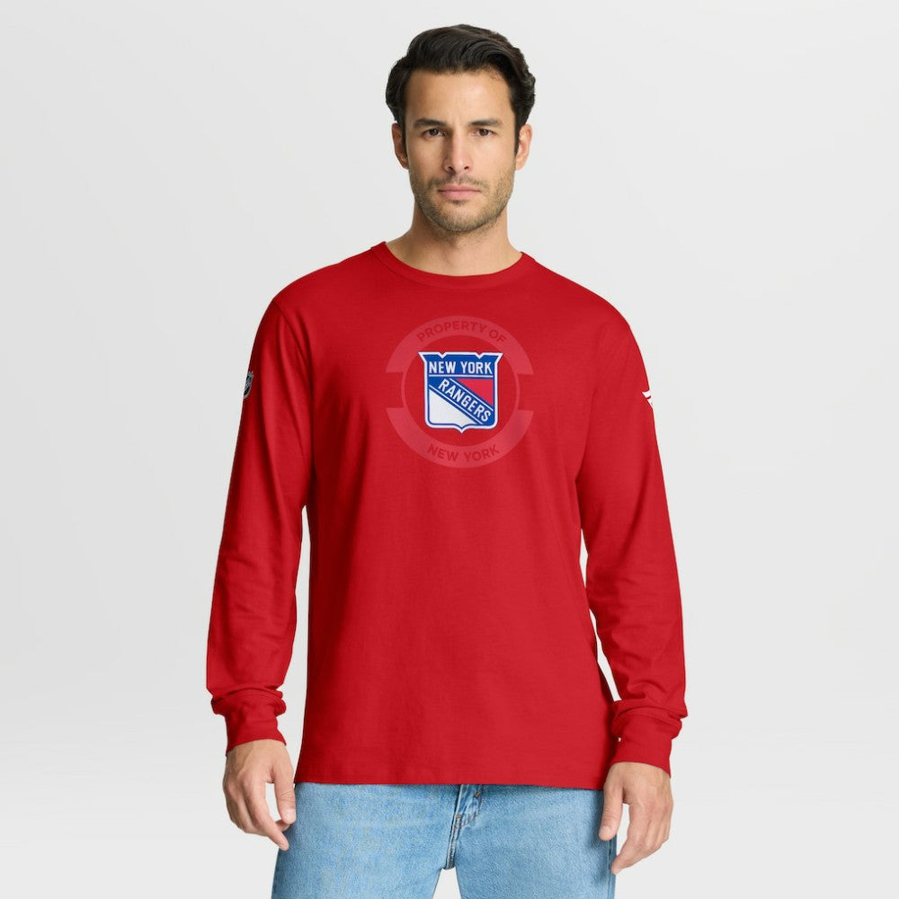 New York Rangers Fanatics Authentic Pro Property Of Practice Long Sleeve T-Shirt - Red | US 202494541