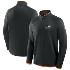 Philadelphia Flyers Fanatics Authentic Pro Rink Raglan Quarter-Zip Pullover - Black | US 202495205