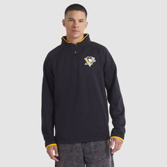 Pittsburgh Penguins Fanatics Authentic Pro Rink Raglan Quarter-Zip Pullover - Black | US 202495206