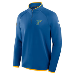 St. Louis Blues Fanatics Authentic Pro Rink Raglan Quarter-Zip Pullover - Blue | US 202495213