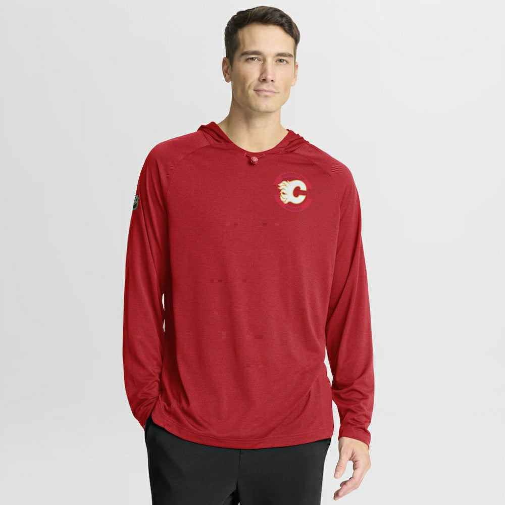 Calgary Flames Fanatics Authentic Pro Rink Hoodie - Red | US 202495237