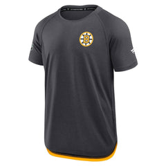 Boston Bruins Fanatics Authentic Pro Rink Raglan Performance T-Shirt - Charcoal | US 202495385