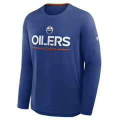 Edmonton Oilers Fanatics Authentic Pro Rink Tech Long Sleeve T-Shirt - Royal | US 202495528