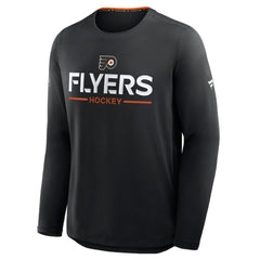 Philadelphia Flyers Fanatics Authentic Pro Rink Tech Long Sleeve T-Shirt - Black | US 202495540