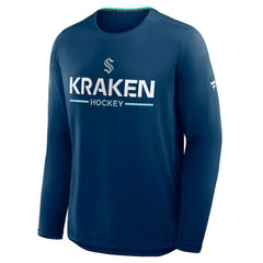 Seattle Kraken Fanatics Authentic Pro Rink Tech Long Sleeve T-Shirt - Navy | US 202495543