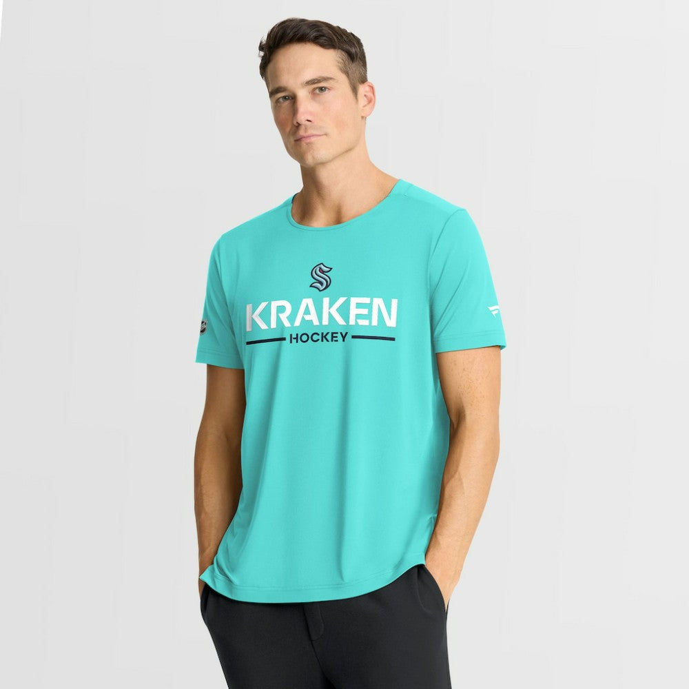 Seattle Kraken Fanatics Authentic Pro Rink Tech T-Shirt - Light Blue | US 202495583