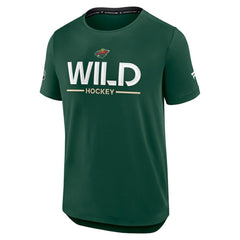 Minnesota Wild Fanatics Authentic Pro Rink Tech T-Shirt - Green | US 202495628