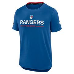 New York Rangers Fanatics Authentic Pro Rink Centennial Tech T-Shirt - Blue | US 202495636
