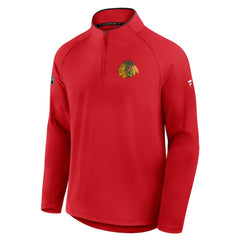 Chicago Blackhawks Fanatics Authentic Pro Rink Training Quarter-Zip Pullover - Red | US 202495649