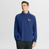 Vancouver Canucks Fanatics Authentic Pro Rink Training Quarter-Zip Pullover - Blue | US 202495659
