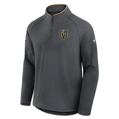 Vegas Golden Knights Fanatics Authentic Pro Rink Training Quarter-Zip Pullover - Gray | US 202495663